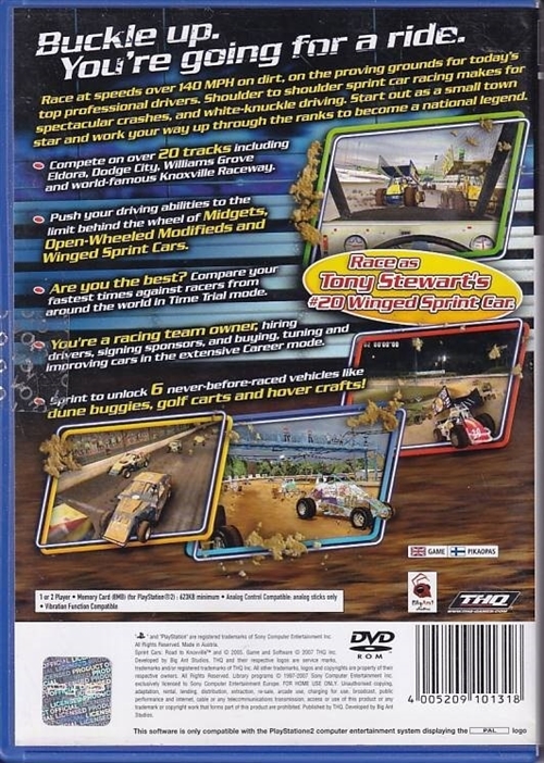 Sprint Cars Road to Knoxville - PS2 (B Grade) (Genbrug)